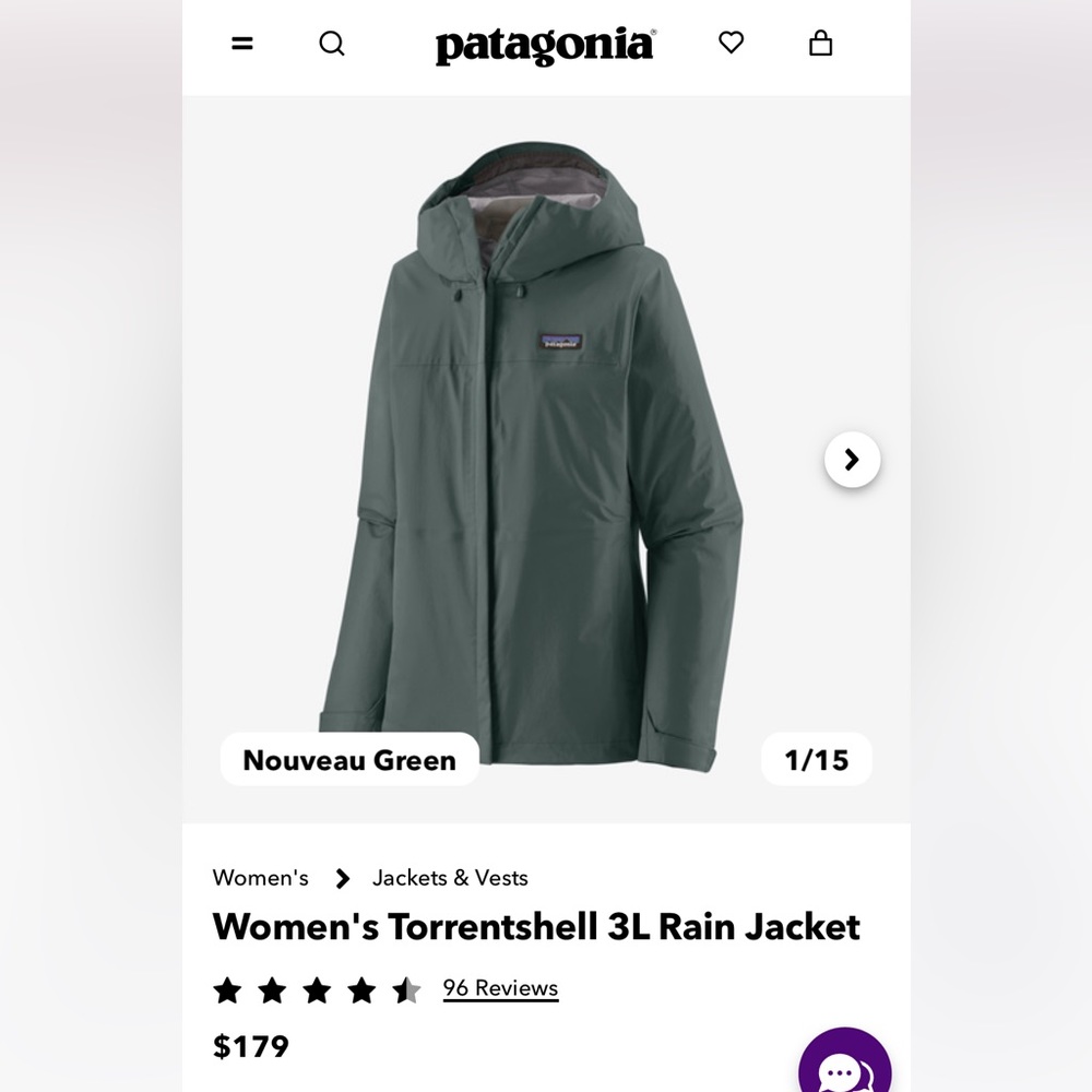 Women’s Patagonia Torentshell 3L Rain Jacket